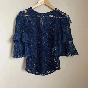 Reformation Marie Top‎ Navy Size Small
